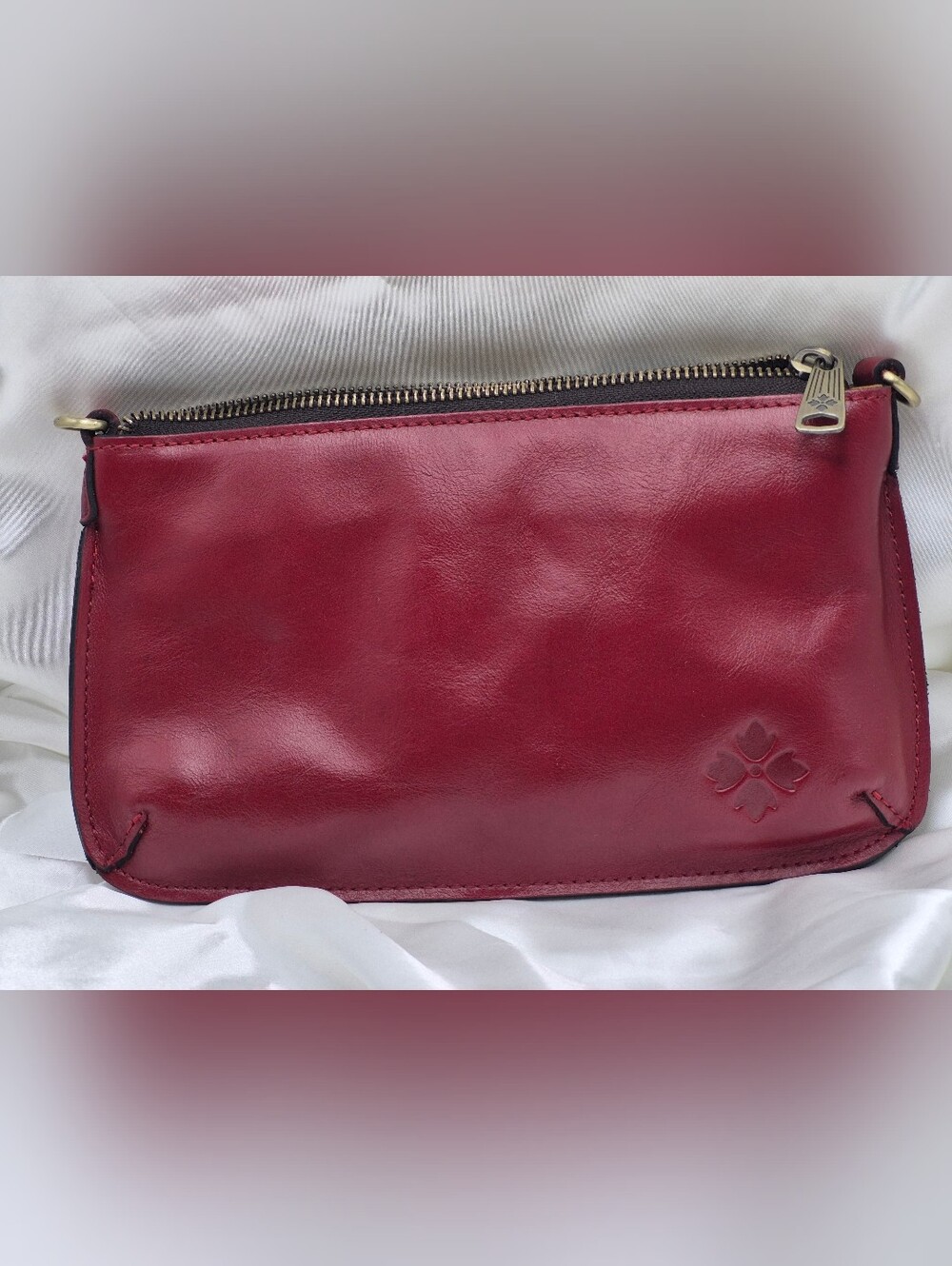 Patricia NASH Leather Wristlet Clutch - Red, Purse, Handbag